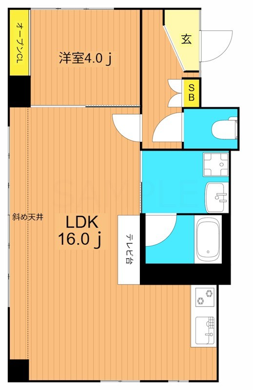 YUKEN梅屋敷 202号室 間取り