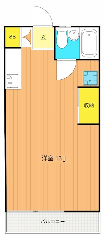 エクセル下馬 204号室 間取り