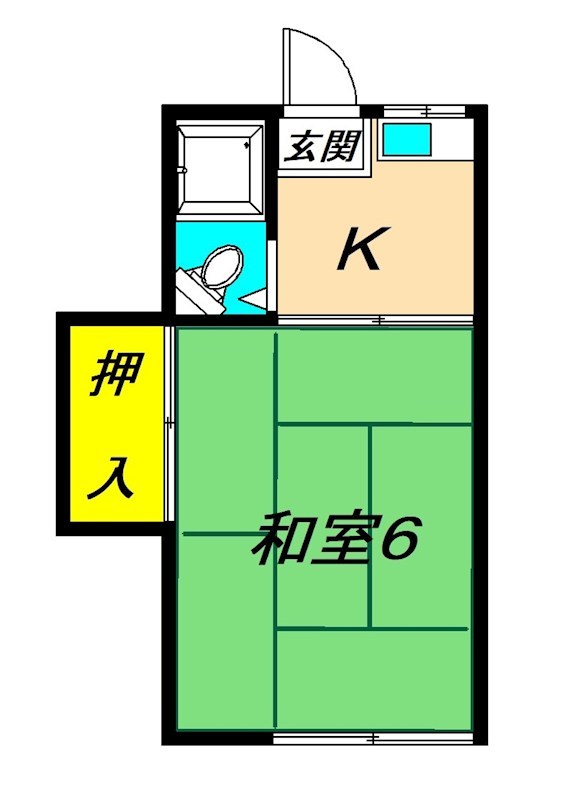 松月荘 103号室 間取り