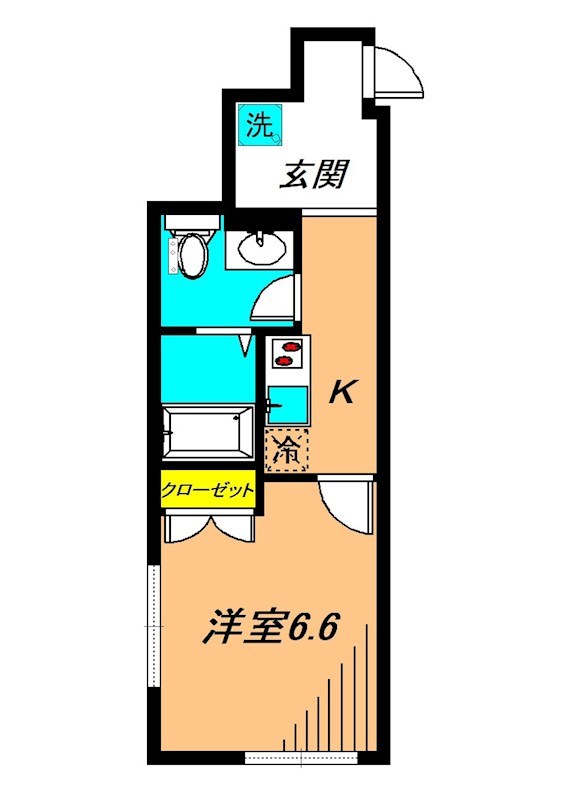 Court Blanc  105号室 間取り