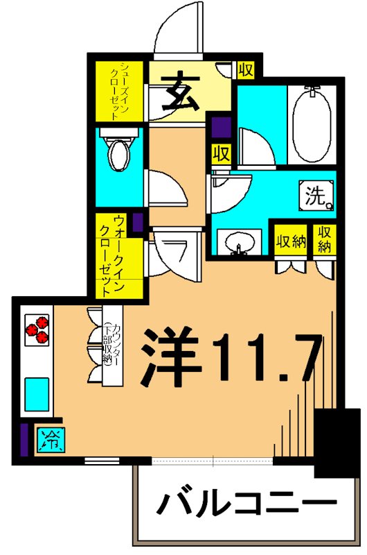 ザ・パークハウス大井町ウエストコート 805号室 間取り