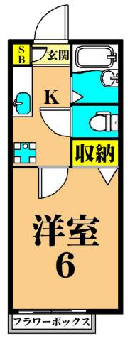 グリーンハイツ大和 202号室 間取り
