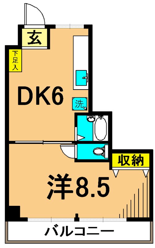 五幸ハイツ 303号室 間取り