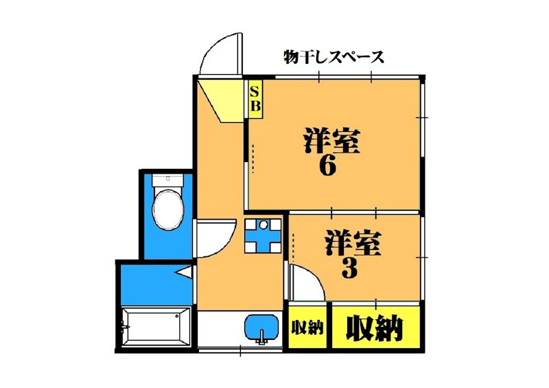 杉野荘 101号室 間取り