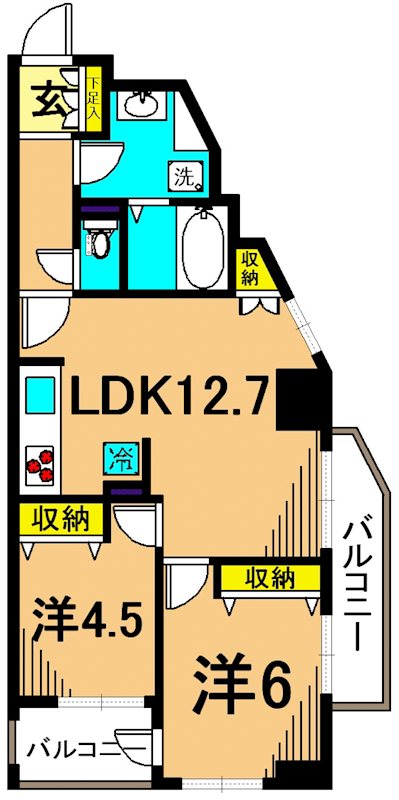 センチュリープラチナマンション大井町 1201号室 間取り
