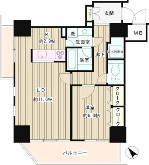 トレステージ目黒 505号室 間取り