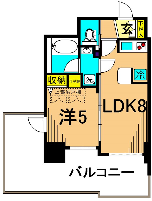 エステムプラザ品川大井町クリスタルヒルズ 1202号室 間取り