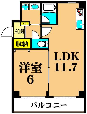 メーゾン俊2nd 404号室 間取り
