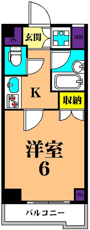 ルーブル南品川  209号室 間取り