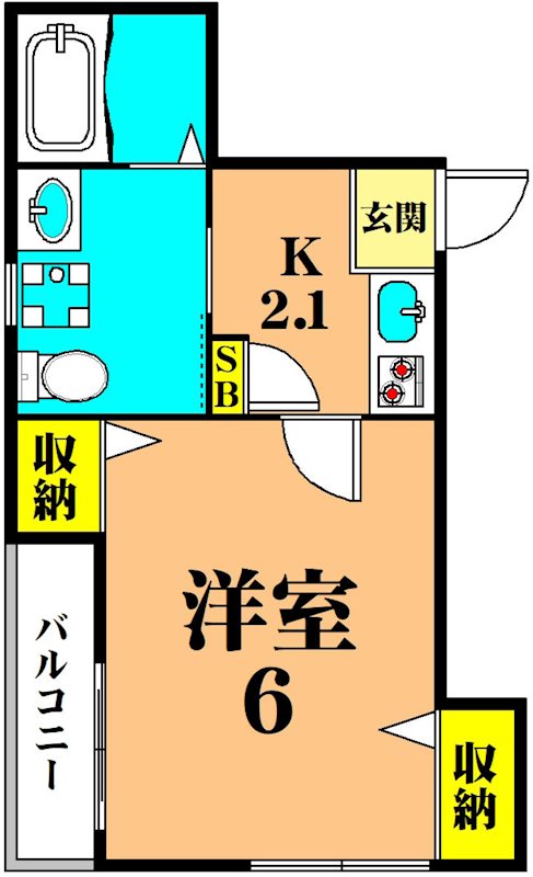 アネシス大井 201号室 間取り