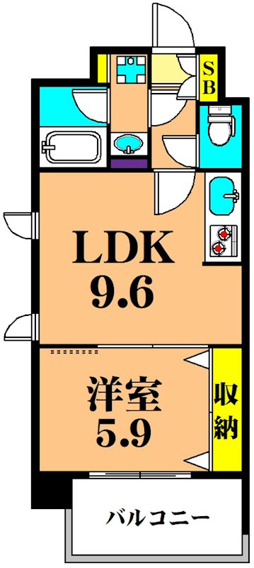 ケンジントンマンション大森WEST 808号室 間取り