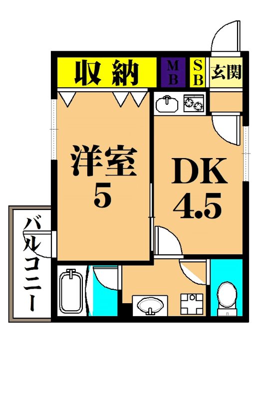 DRホームズ南品川  402号室 間取り