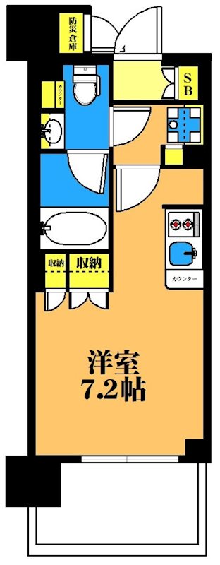 レジディア品川シーサイド  208号室 間取り