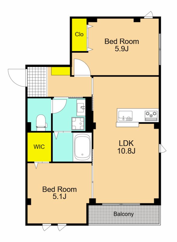 仮称エルキュール東品川 103号室 間取り