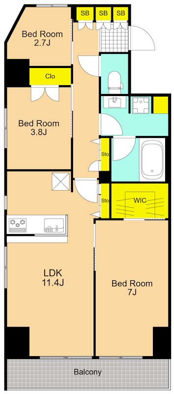 Iris南大井 401号室 間取り