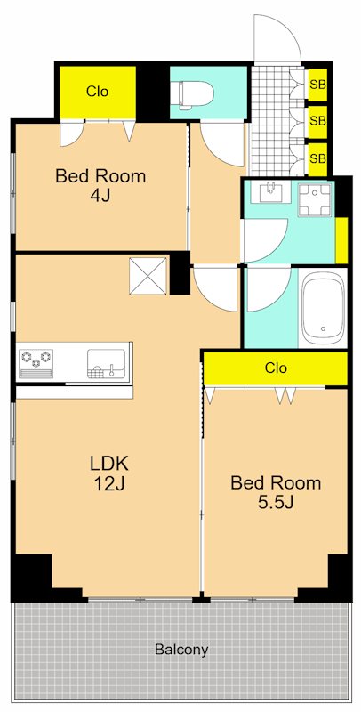 Iris南大井 205号室 間取り