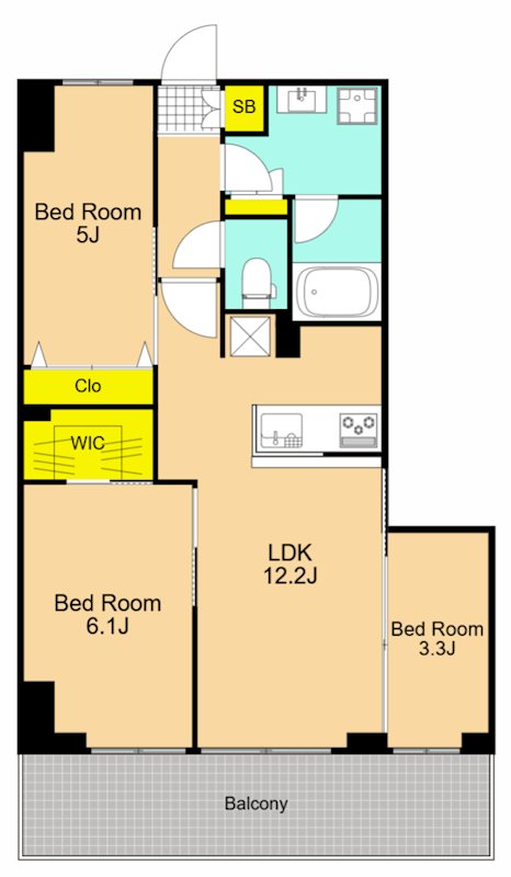 Iris南大井 404号室 間取り