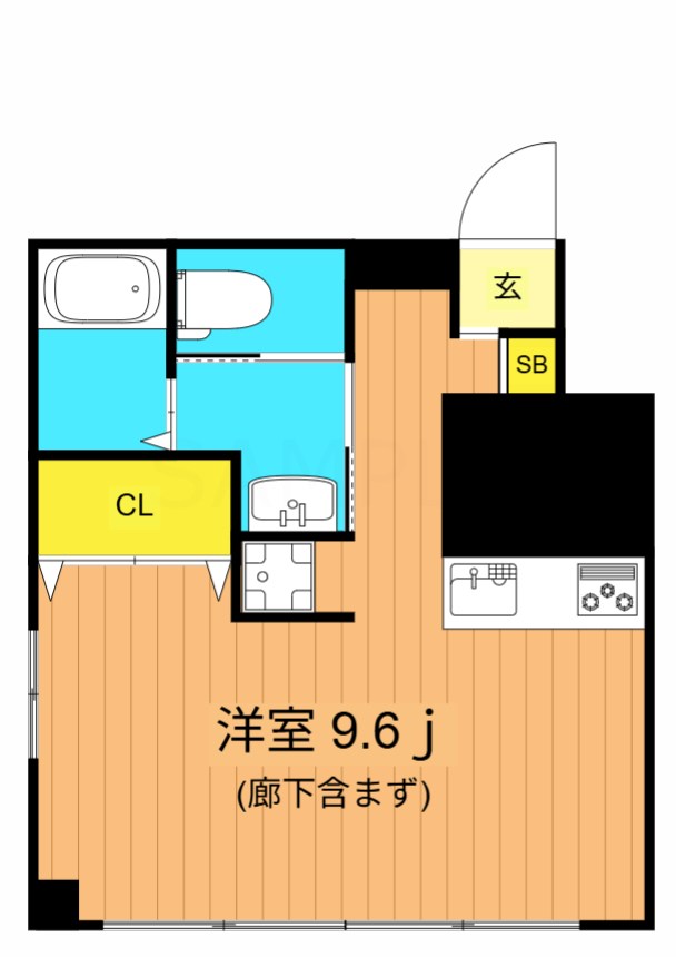 第二湯建ビル 401号室 間取り