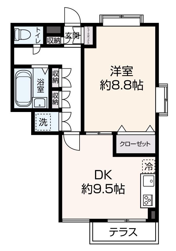 カーサデナラ 103号室 間取り