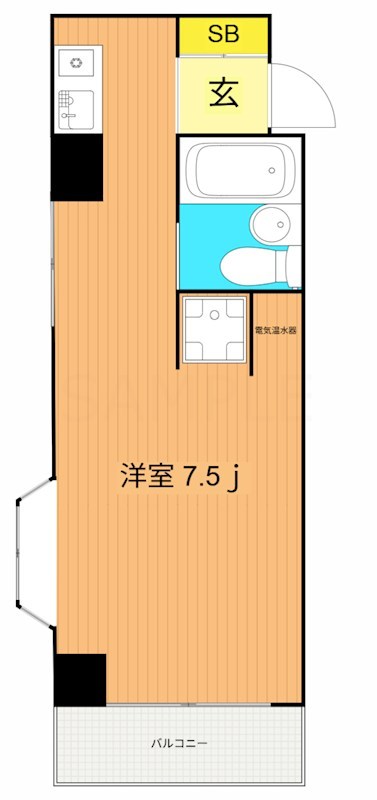 ハイム花房 201号室 間取り