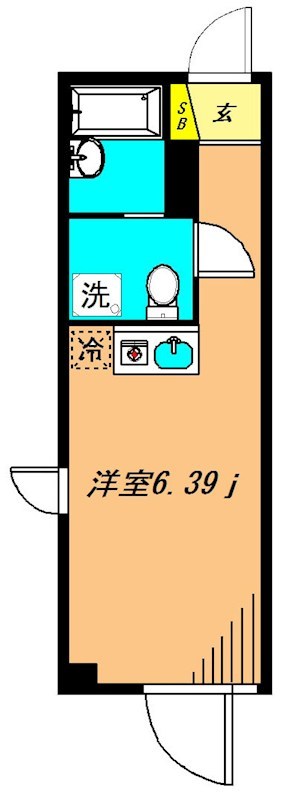 GC西小山 102号室 間取り