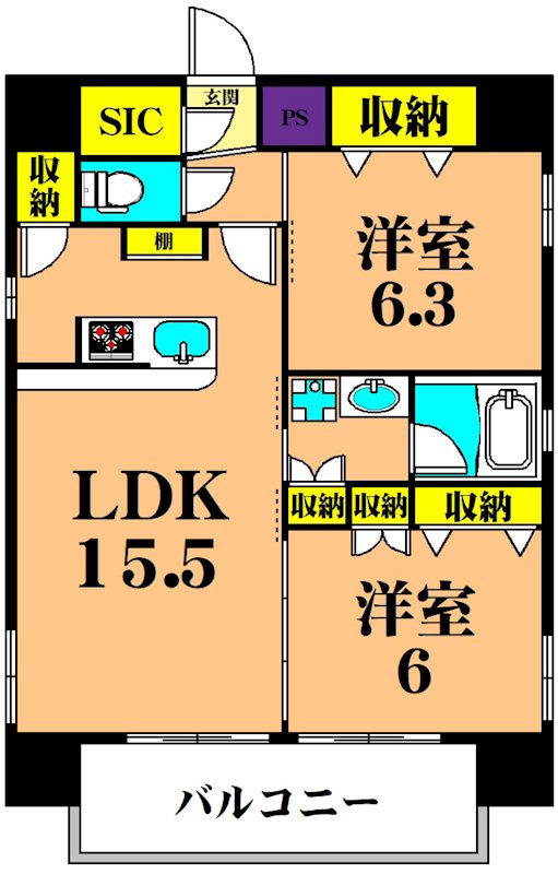 ALLURE大森 701号室 間取り