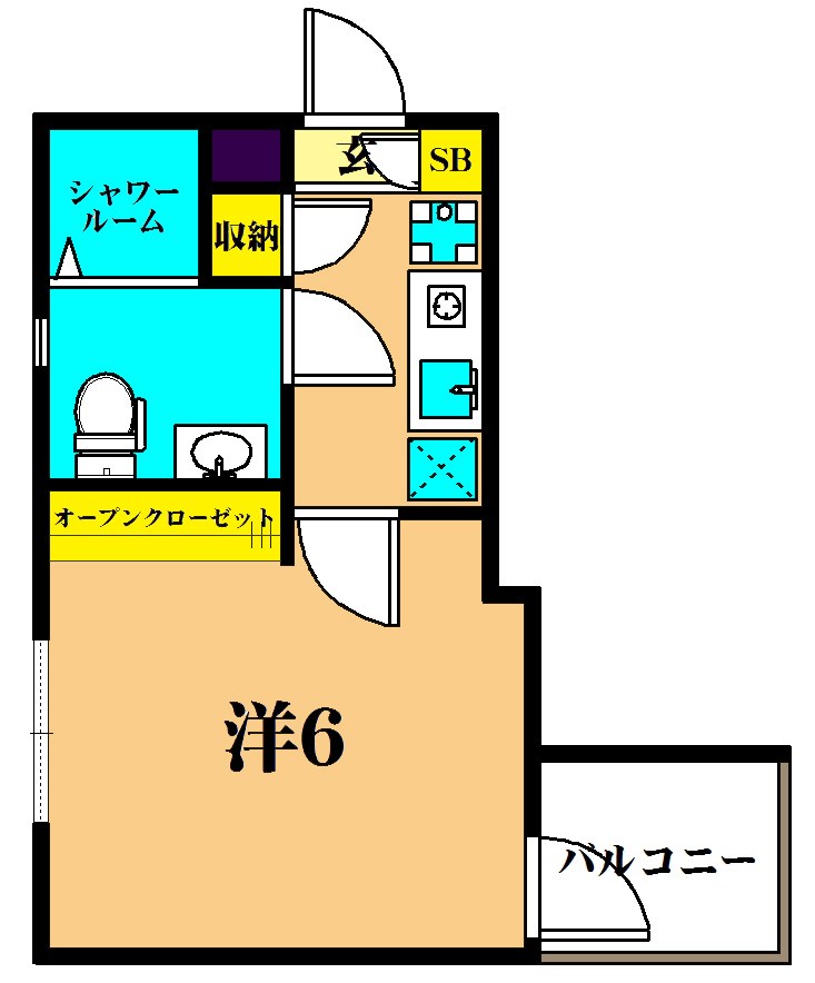 Glanz東大井WEST 206号室 間取り