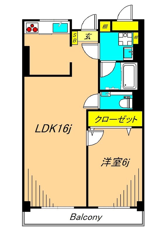 ライオンズマンション荏原 302号室 間取り