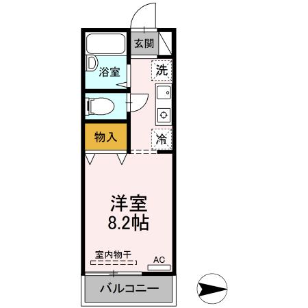メゾンクアトロ 103号室 間取り