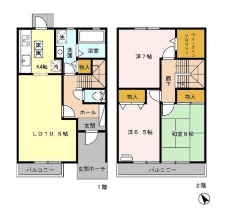 シェソワ中馬込 103号室 間取り