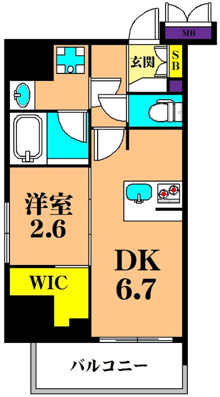 シーフォルム大井町Ⅱ 401号室 間取り