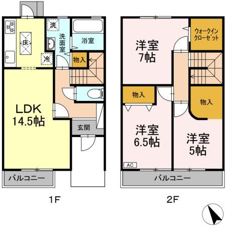 シェソワ中馬込 105号室 間取り