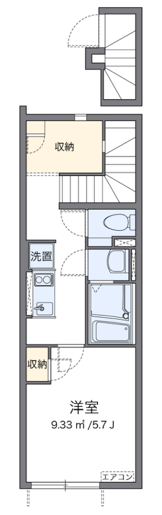 クレイノＮＨⅡ 203号室 間取り