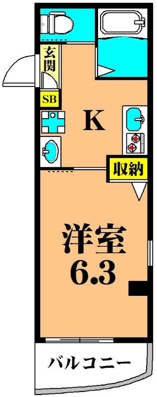 エスペランサ池上 203号室 間取り