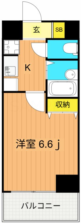エアリーゼームス坂 403号室 間取り