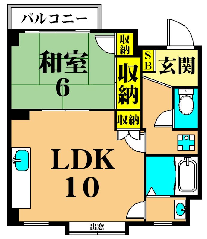 杉田ハイツ  303号室 間取り