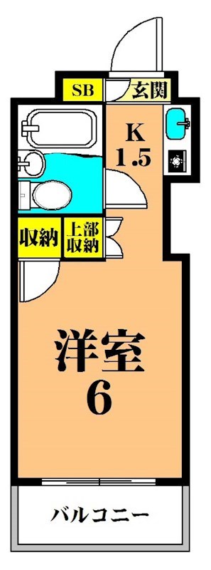 スカイコート品川第2 406号室 間取り