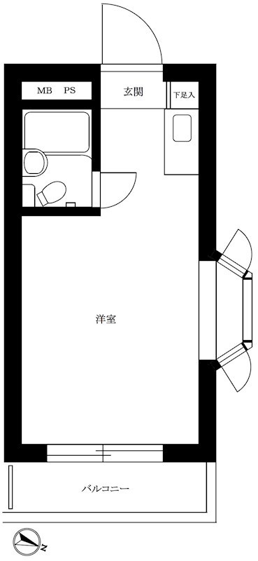 ユースフル祐天寺 401号室 間取り