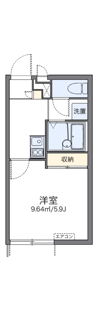 レオパレス時田 楓館 104号室 間取り