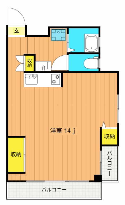 コーポサンフラワー  401号室 間取り