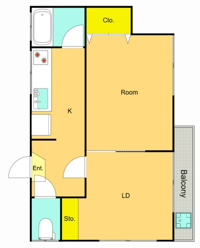 旭コーポ 303号室 間取り