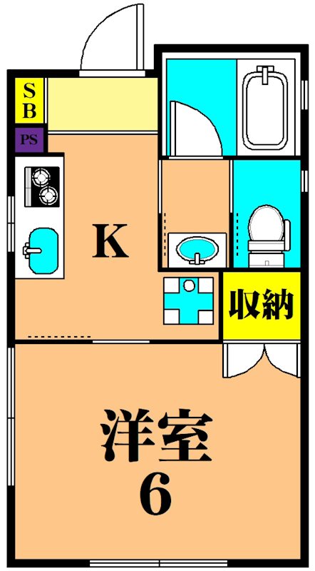 TMハイツ 201号室 間取り