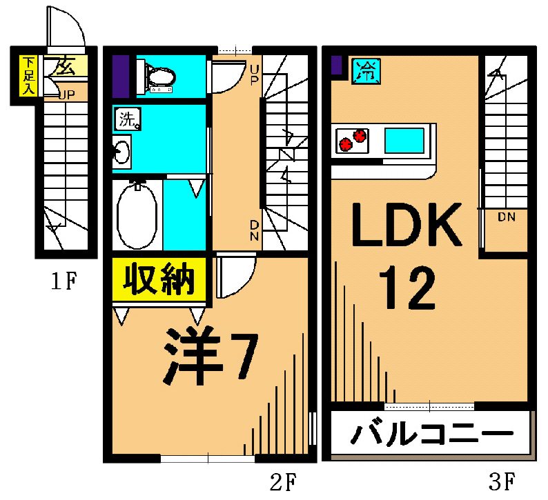 ミハス東大井 205号室 間取り