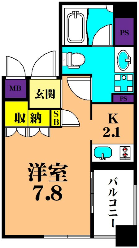 グラーサ三番町 201号室 間取り