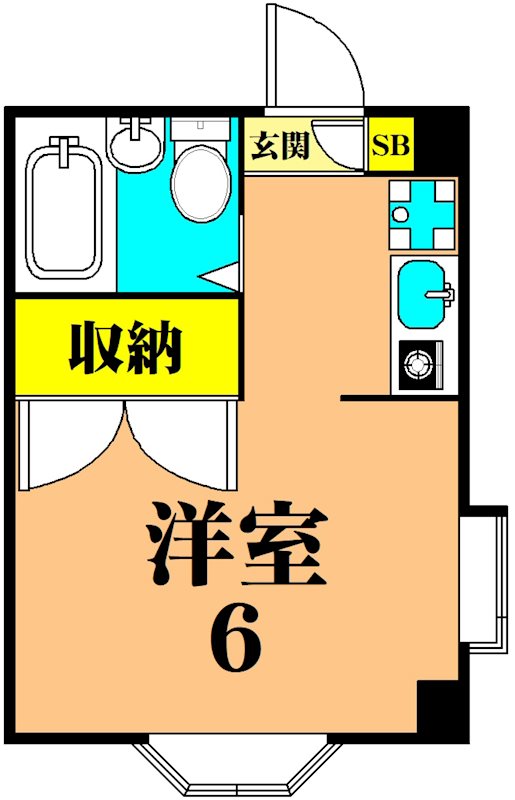 若葉ハウス 203号室 間取り