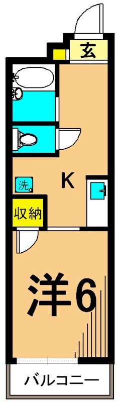 ドミール奥沢 106号室 間取り