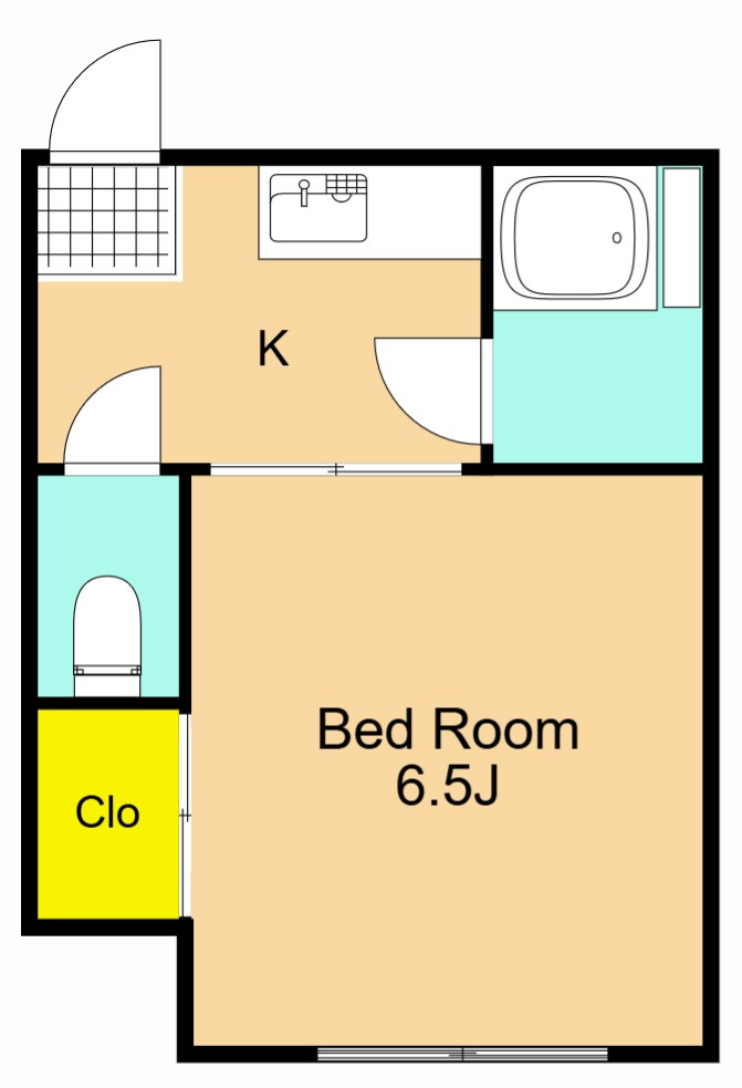 丹野ハイツ 201号室 間取り