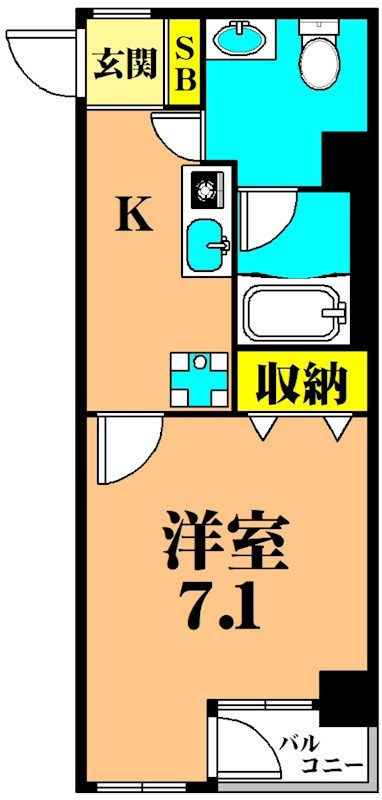 シャンブルリーブル  101号室 間取り