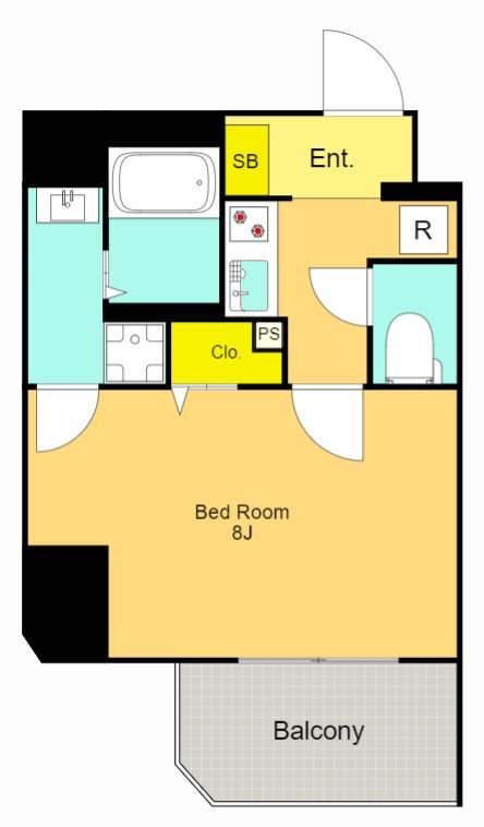 La Douceur大森山王 401号室 間取り