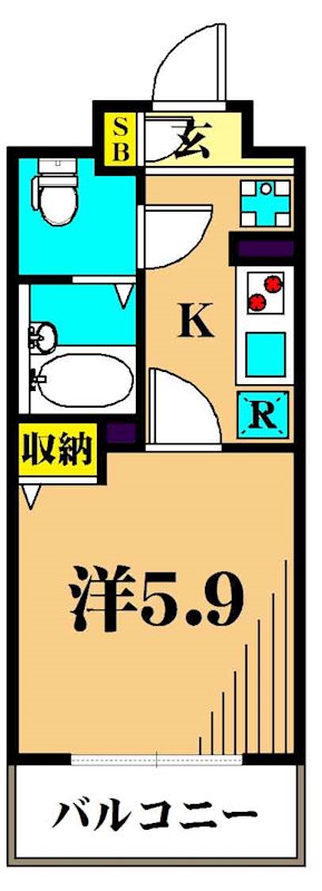 NTPRレジデンス大井町 410号室 間取り